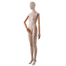 Fabric wrapped covered garment clothes display full body dress form adjustable female mannequin